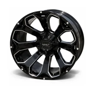 Impact Off-Road 817 Black & Milled 20×10 Wheels (5-Lug & 6-Lug)