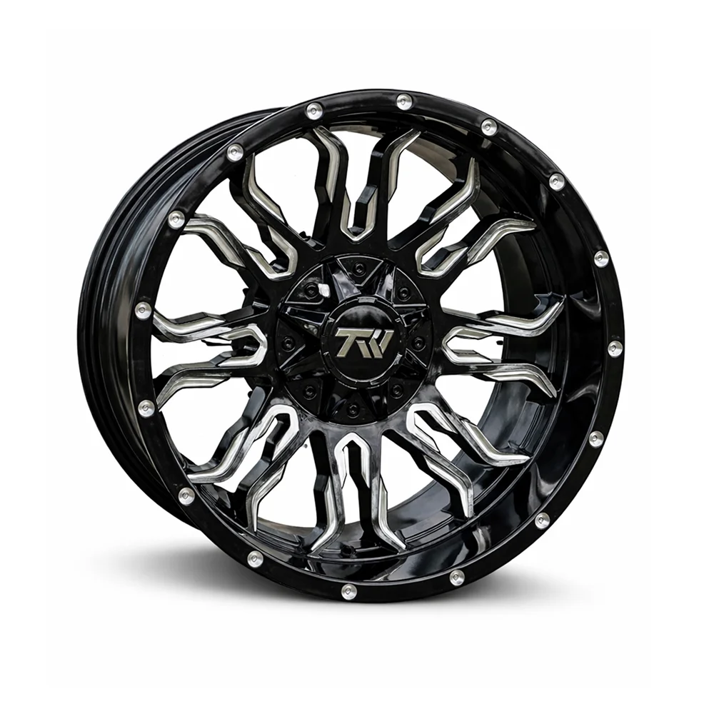 TW-8 Black & Milled 20×10 Wheels (5-Lug & 6-Lug)