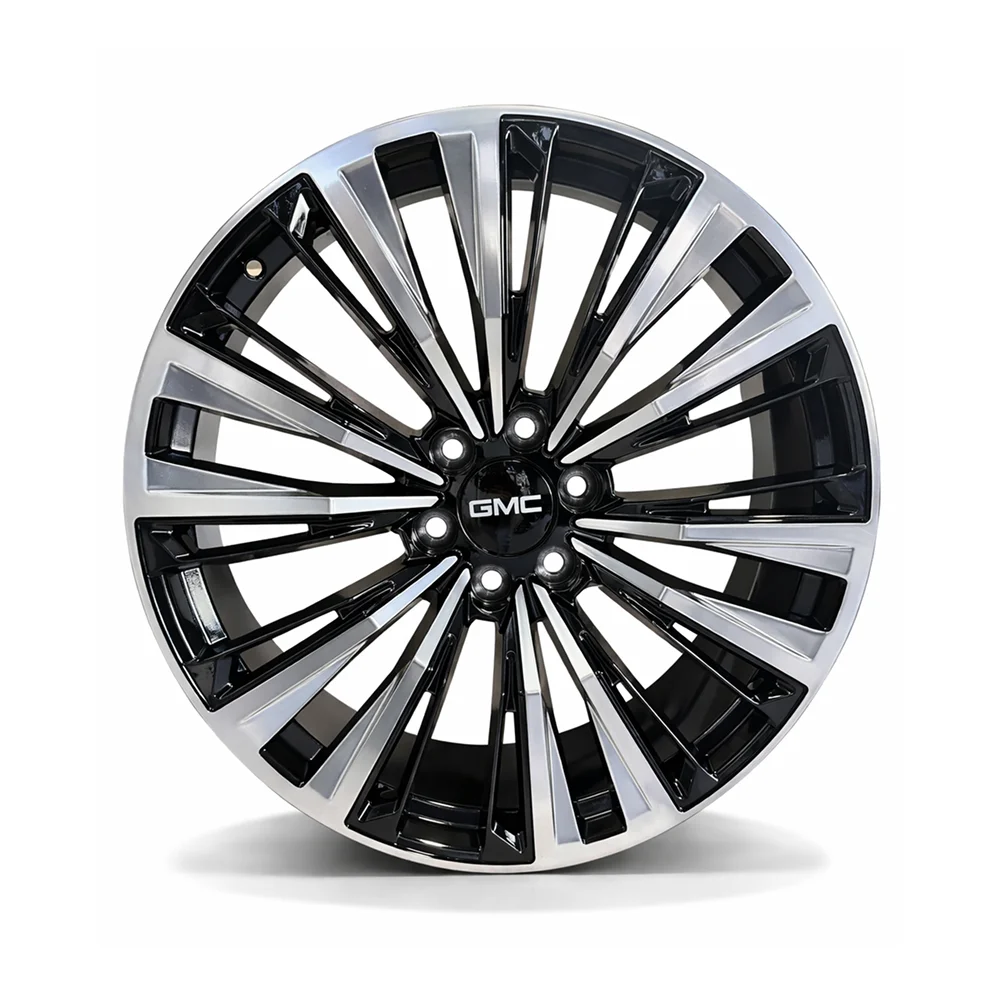 Replica Wheels – 24” – 6x139 – Black / Polished Face – GMC